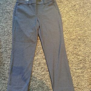LOFT Gray Straight Leg Pants for Office Wear